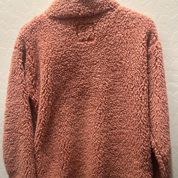 Rose Cowl Neck Sweater with Plush Texture - Picture 2 of 2